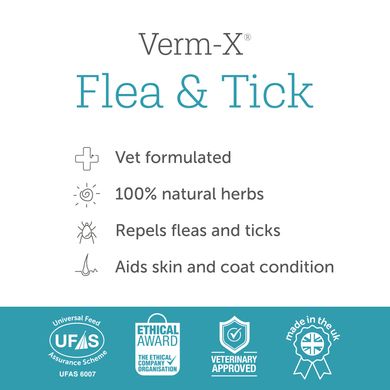 Харчова добавка для захисту від бліх та кліщів Verm-X® Flea & Tick, 70 г