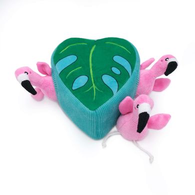 Мягкая интерактивная игрушка Zippy Burrow®, Flamingos in Monstera