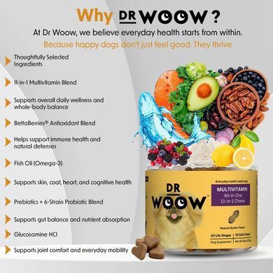 Мультивитаминный комплекс Dr Woow Multifunctional 11-in-1 Chews 90 шт.