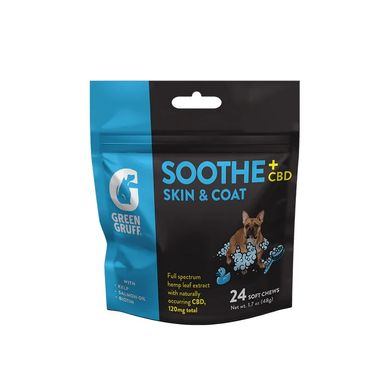 Для шерсти и кожи SOOTHE Skin & Coat Plus CBD, 24 шт.