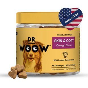 Натуральная добавка для шерсти и кожи Dr Woow Skin & Coat Omega 90 шт.